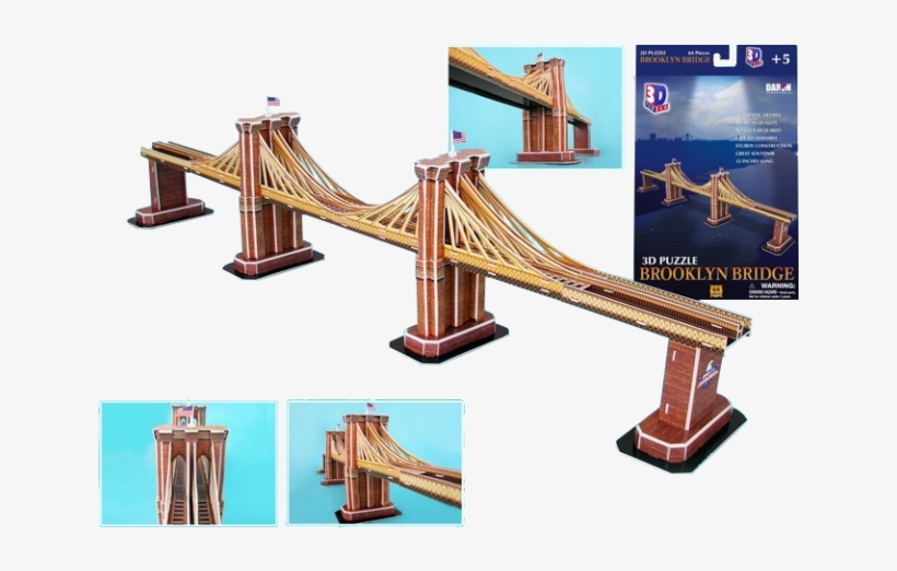 3d Jigsaw Puzzle - Hacer El Puente De Brooklyn En Maqueta, transparent png download