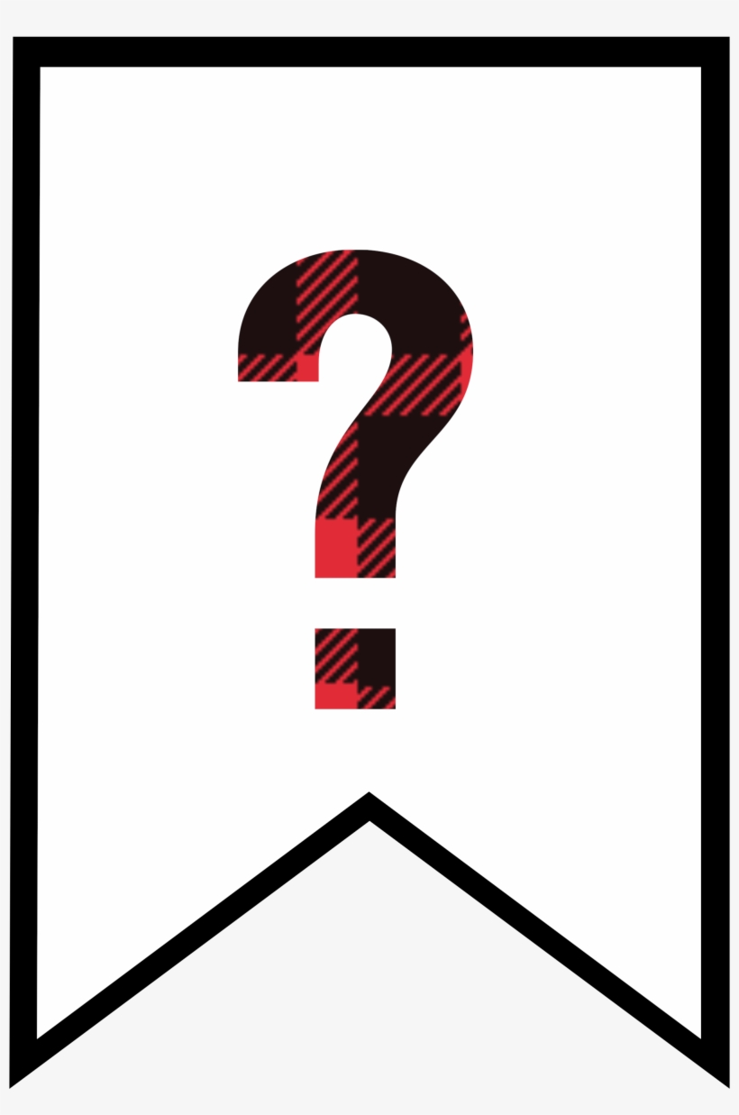Blank Buffalo Plaid Banner Flag - Buffalo Plaid Letters Free, transparent png download