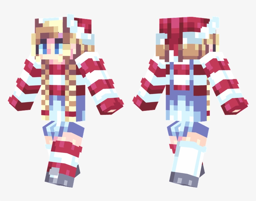 Candy Canes - Minecraft Christmas Reindeer Girl, transparent png download
