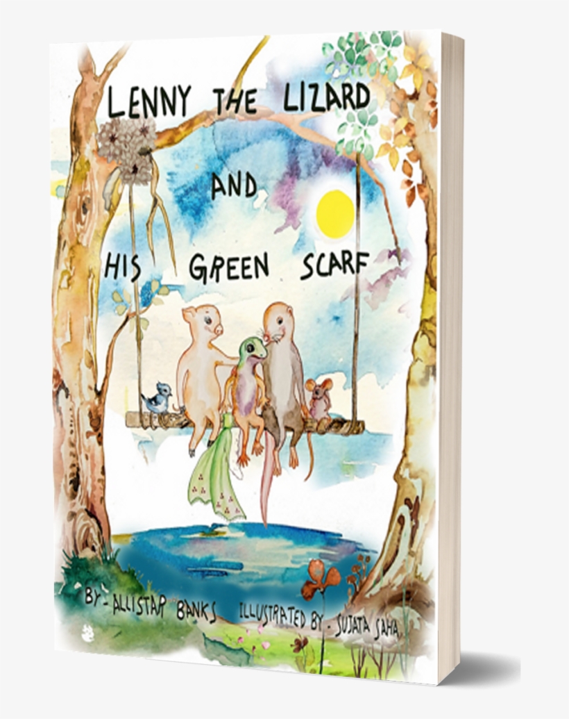 Lenny The Lizard And His Green Scarf By Allistar Banks - Jumping, transparent png download