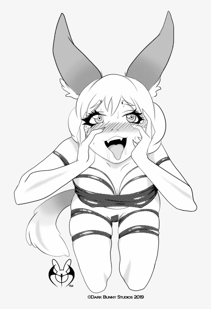 Frolicon Bunny Grey Halftone - Cartoon, transparent png download
