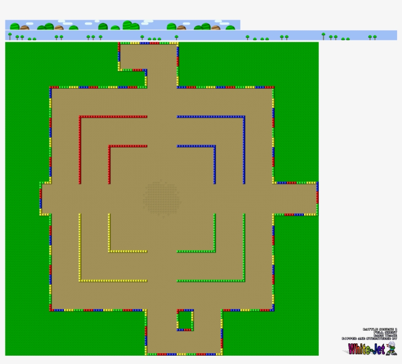 Super Mario Kart Battle Course - Diagram, transparent png download