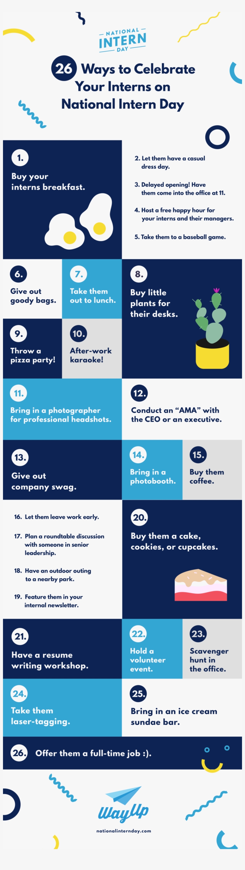 26 Ways To Celebrate Your Interns-01 - Happy Intern Day, transparent png download
