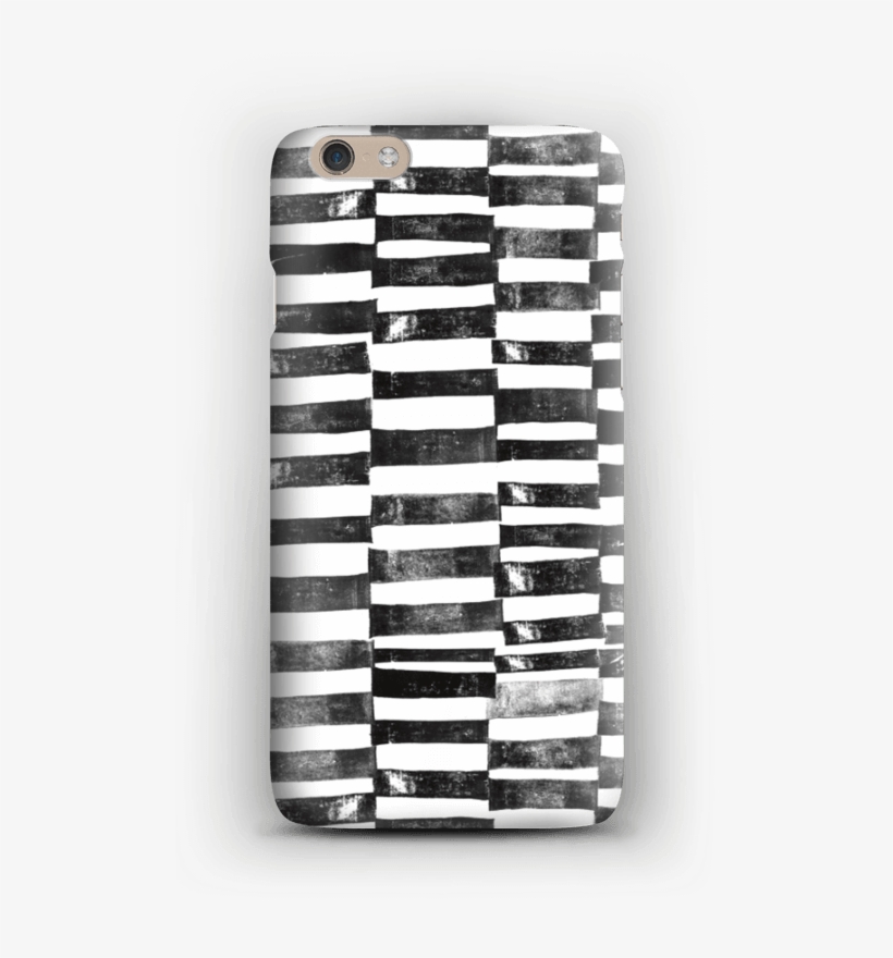 Black Painted Lines Case Iphone 6 Plus - Mobile Phone Case, transparent png download