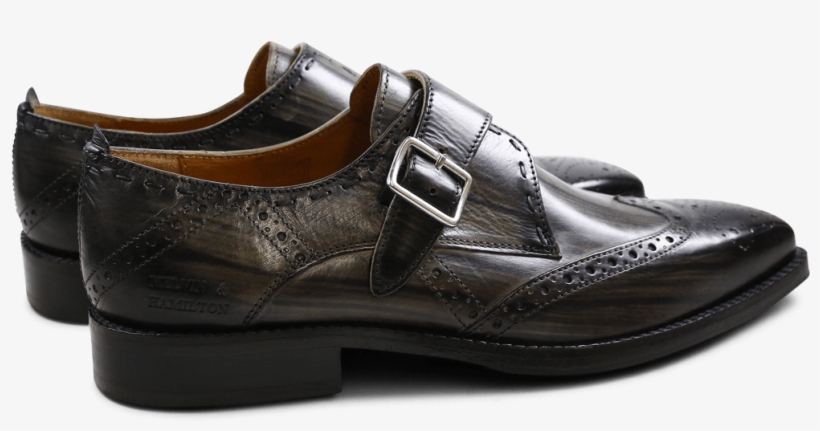 Monks Nicolas 2 Grey Shade & Lines Black - Slip-on Shoe, transparent png download