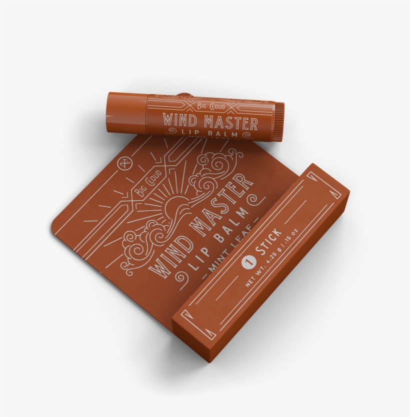 Big Cloud Wind Master Mint Leaf Lip Balm - Chocolate Bar, transparent png download