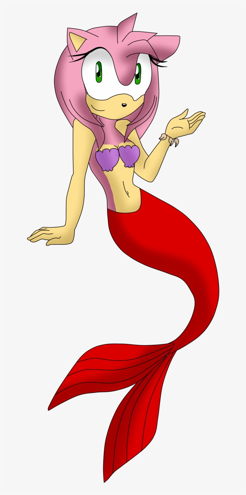 Pc Mermaid Amy Rose By Miss-aquatic - Amy Rose Mermaid, transparent png download