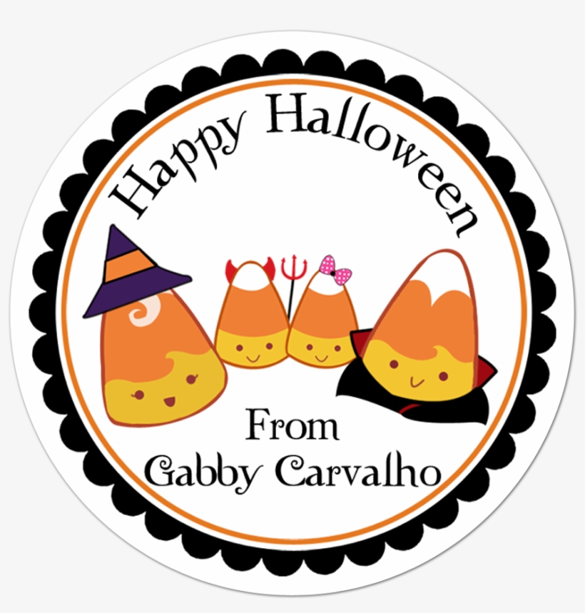 Candy Corn Family Personalized Sticker - Valentines Day Stickers, transparent png download