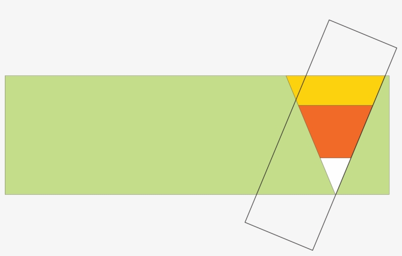Next, Flip Your Fabric And Line It Up The Same Way - Triangle, transparent png download