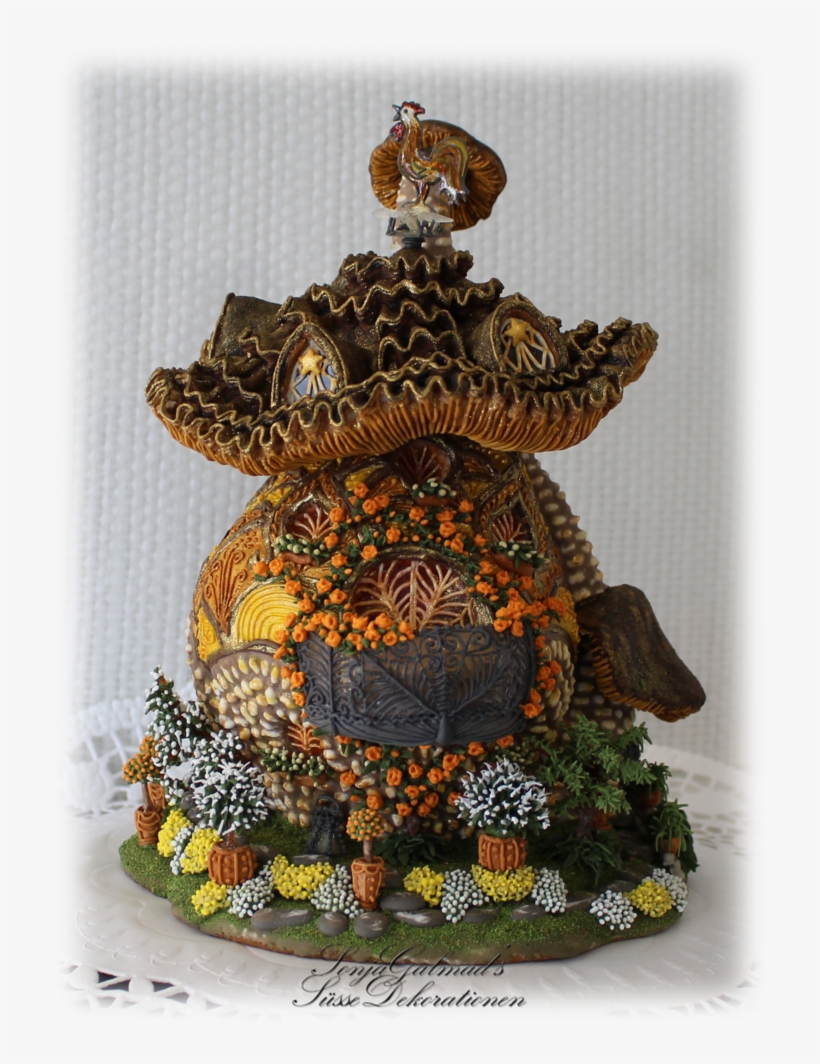 Gingerbread House - Mushroom Cottage - Statue, transparent png download