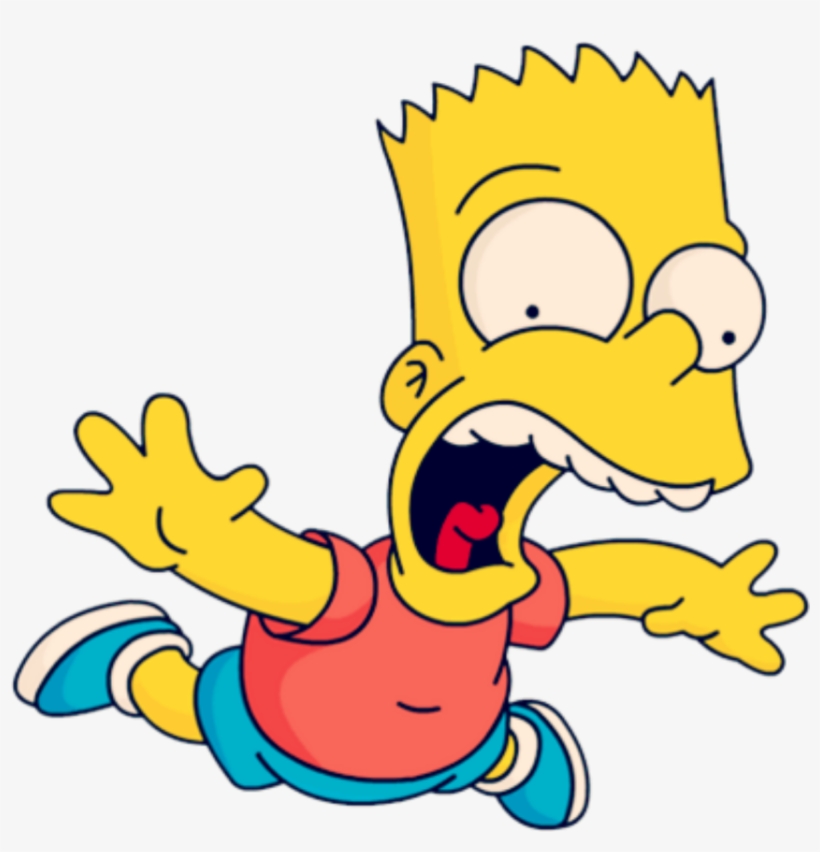 Bart Sticker - Bart Simpson Falling Transparent, transparent png download