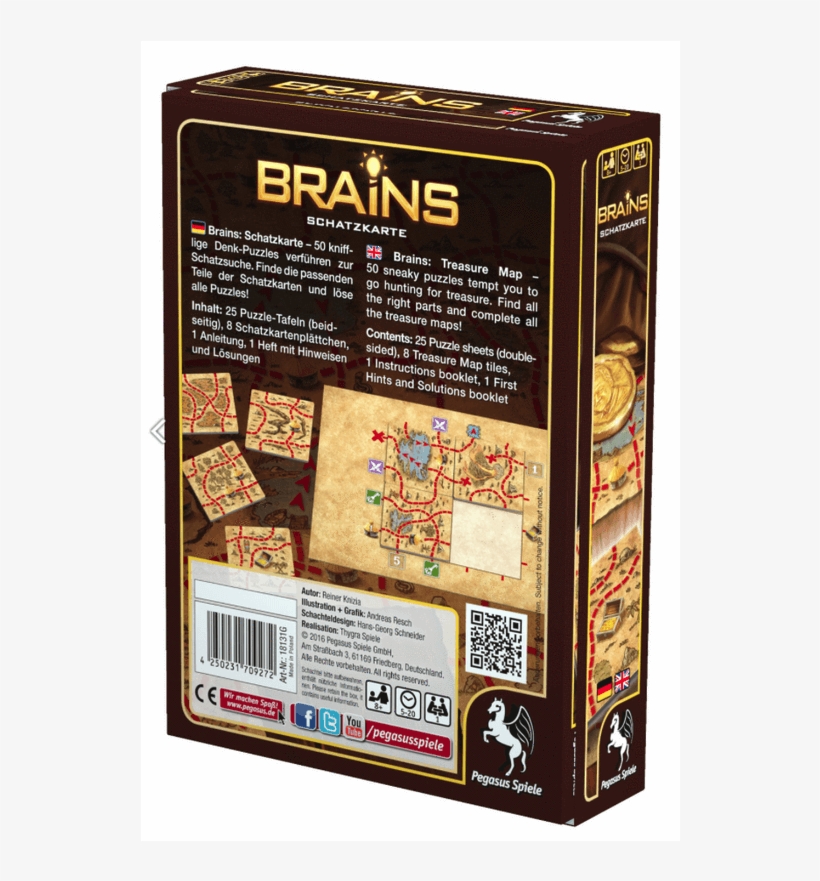 Brains - Treasure Map - Board Game, transparent png download
