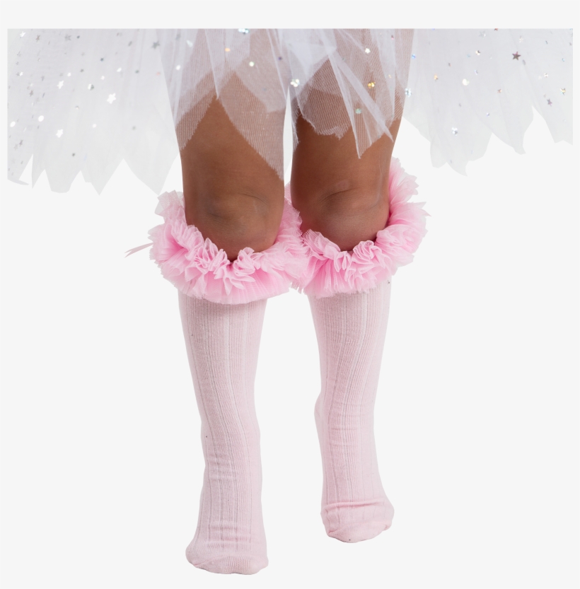 Babyballet Pink Knee High Tutu Socks - Girl, transparent png download