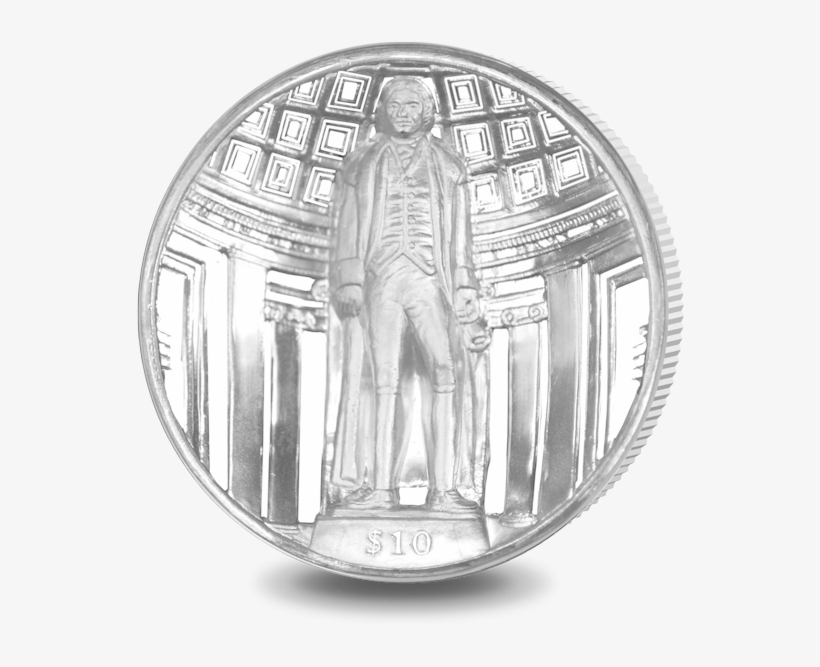 2018 Bvi Thomas Jefferson Ultra High Relief Piedfort - Sketch, transparent png download
