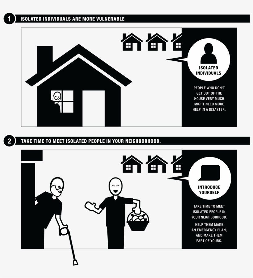 Connect With An Isolated Individual In Your Neighborhood - Cartoon, transparent png download