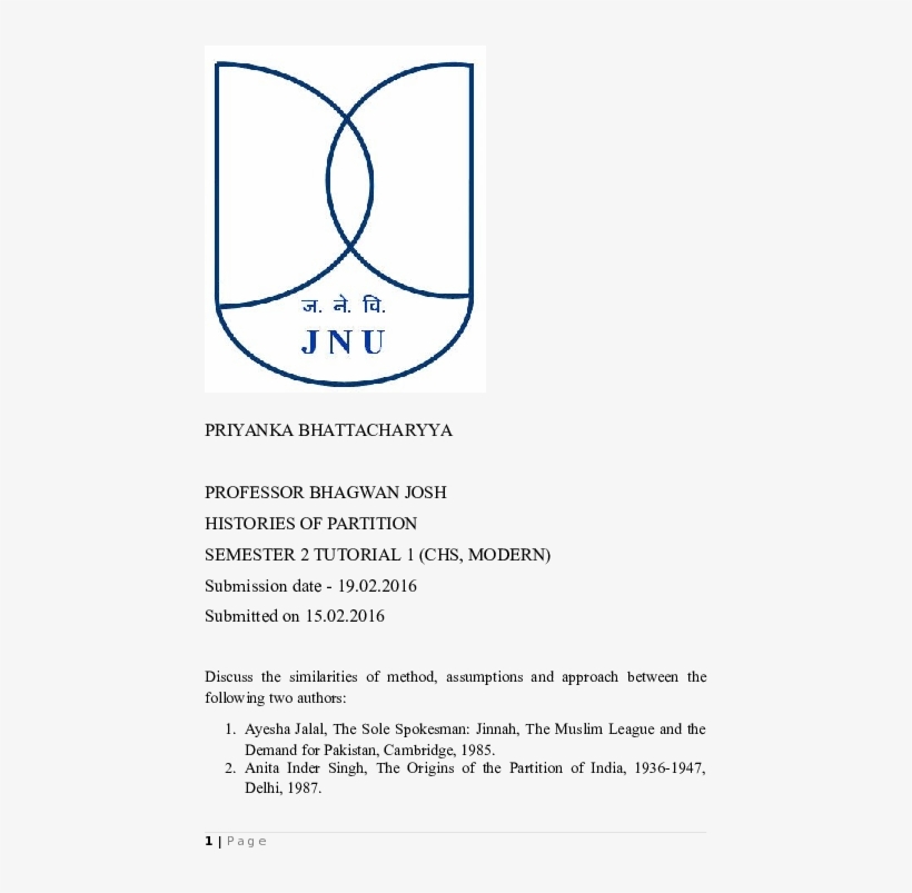 Docx - Jawaharlal Nehru University, Delhi, transparent png download
