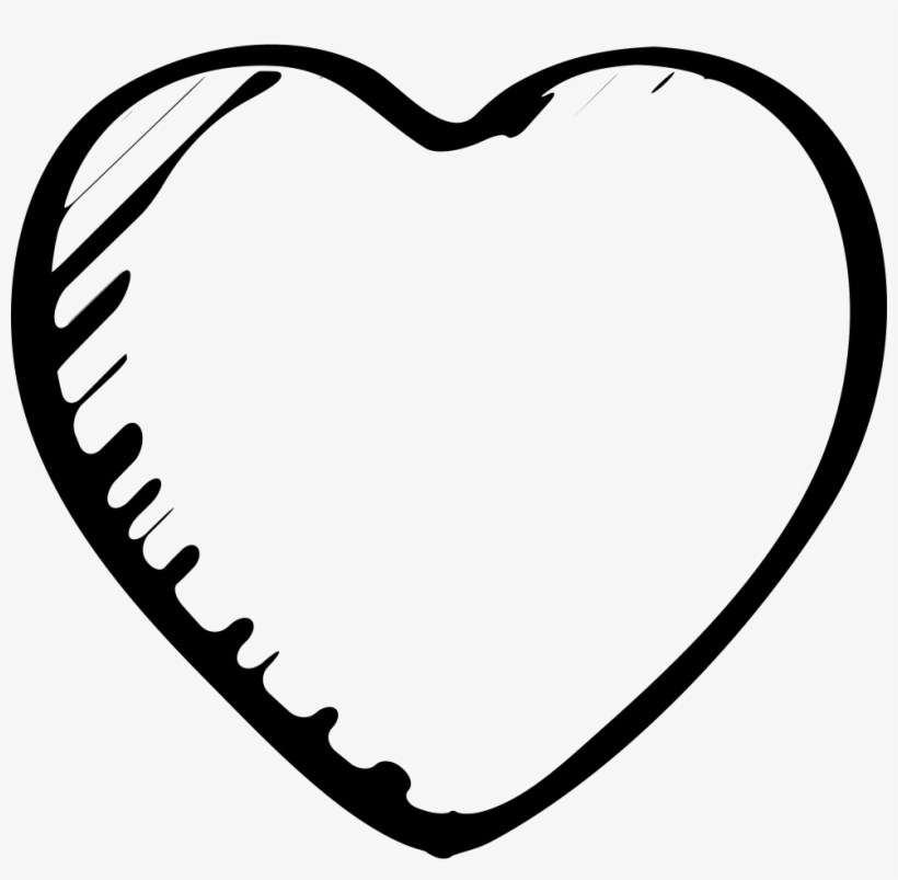 Love Or Like Heart Sketched Outlined Symbol Comments - Love Icon Png White, transparent png download