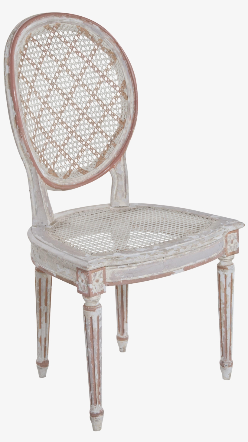 Carved And Painted Balloon Back Chair With Reeded Legs - Chair, transparent png download