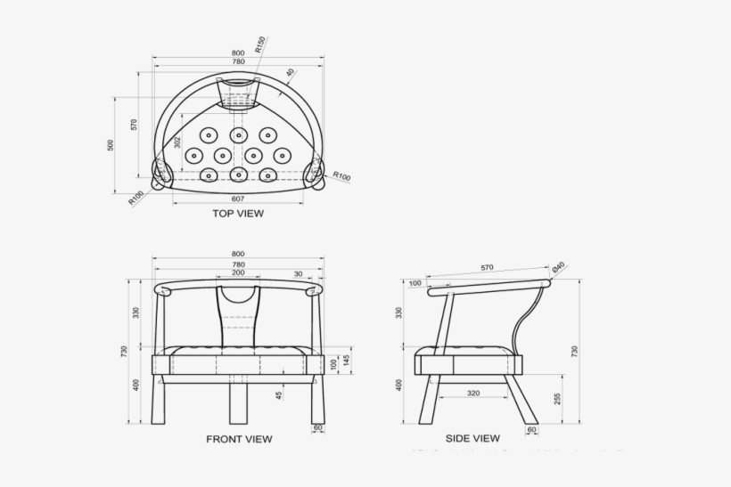 Product Dimensions - Office Chair, transparent png download