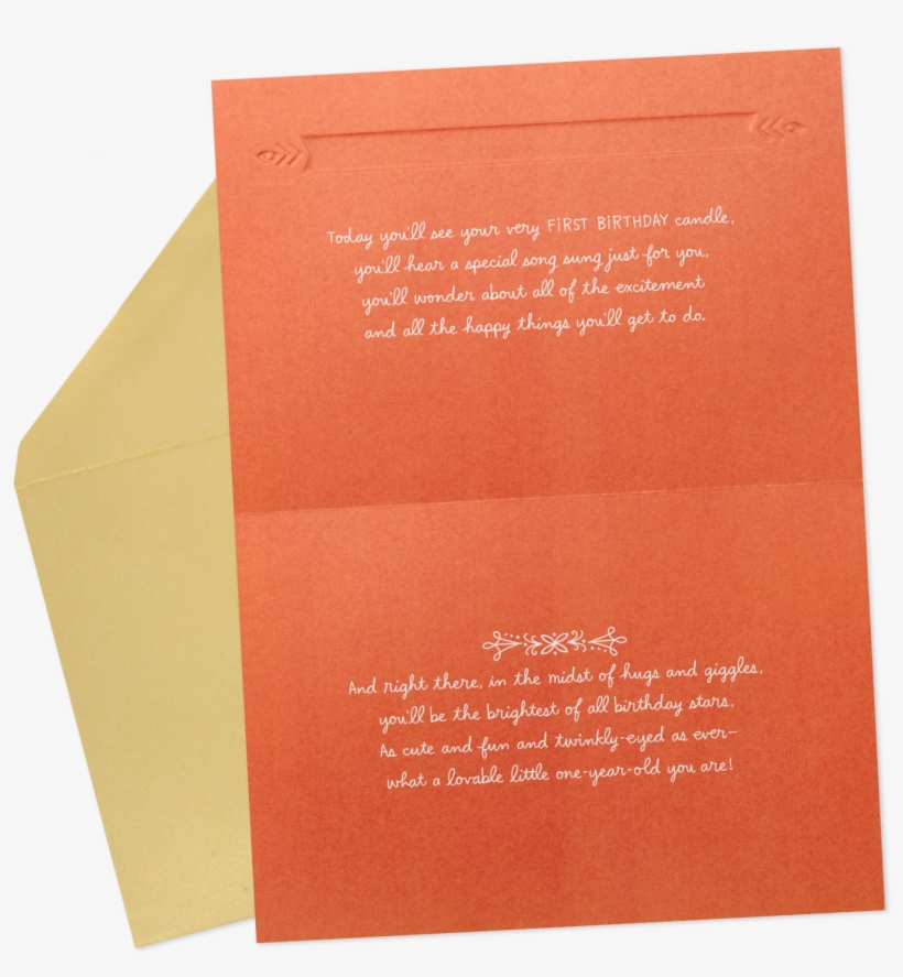 Tiger Face One Year Precious Teal 1st Birthday Card - Envelope, transparent png download