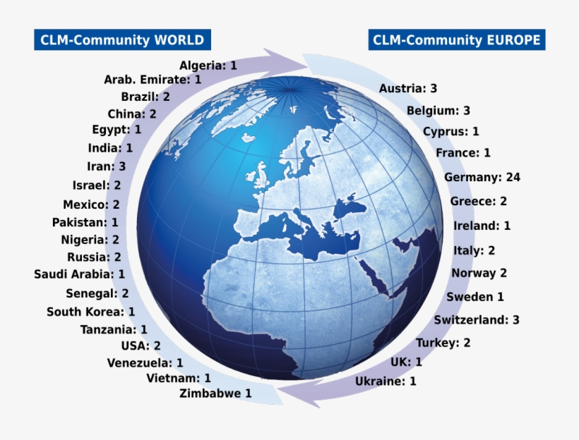 Clm-community World & Europe - World Globe, transparent png download