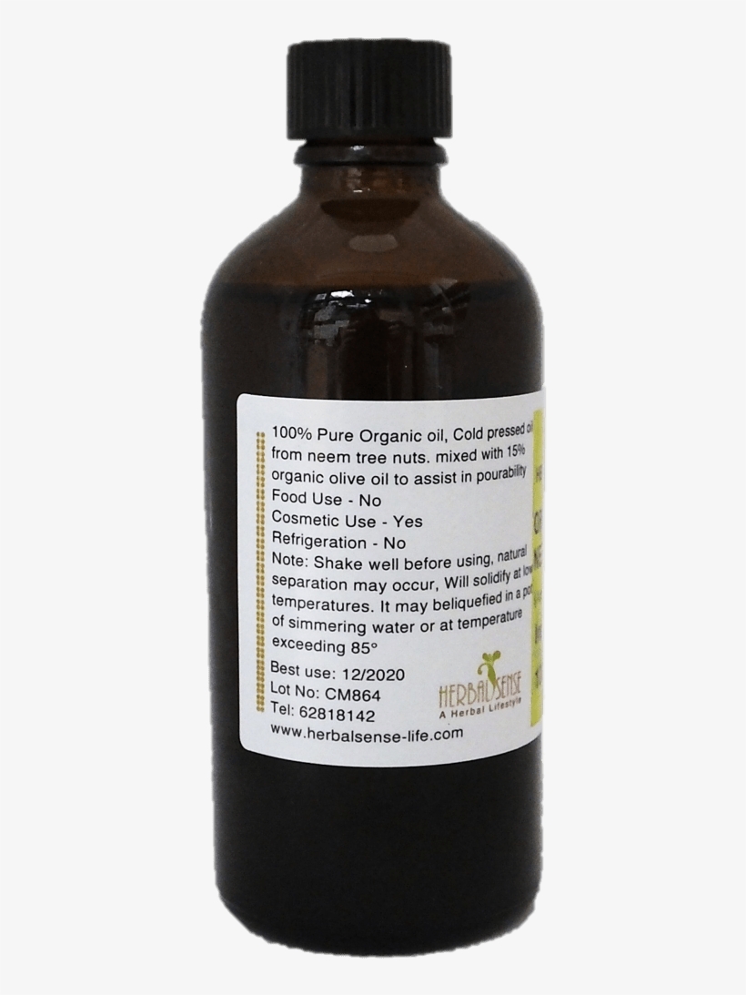 Neem Oil - Glass Bottle, transparent png download