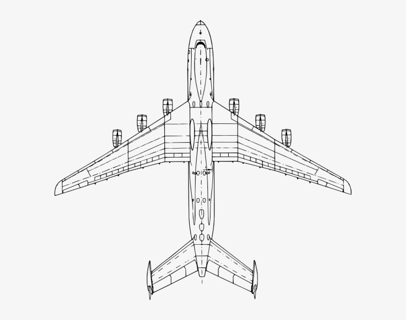 Small - Antonov 225 Top View, transparent png download