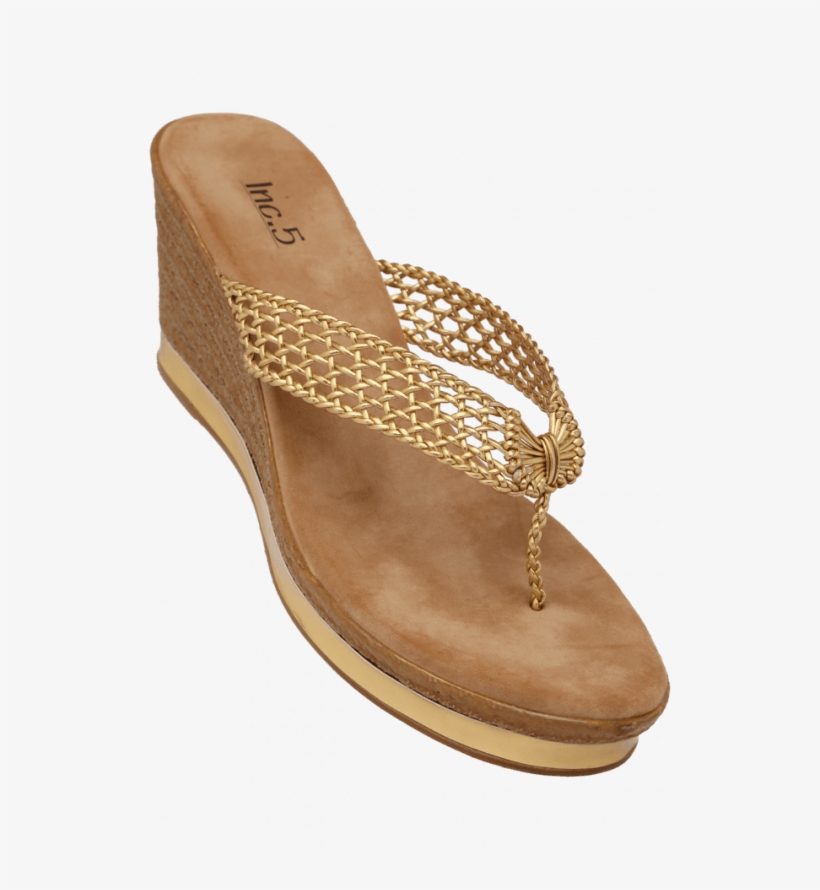 5 Womens Casual Slipon Wedge Chappal - Sandal, transparent png download