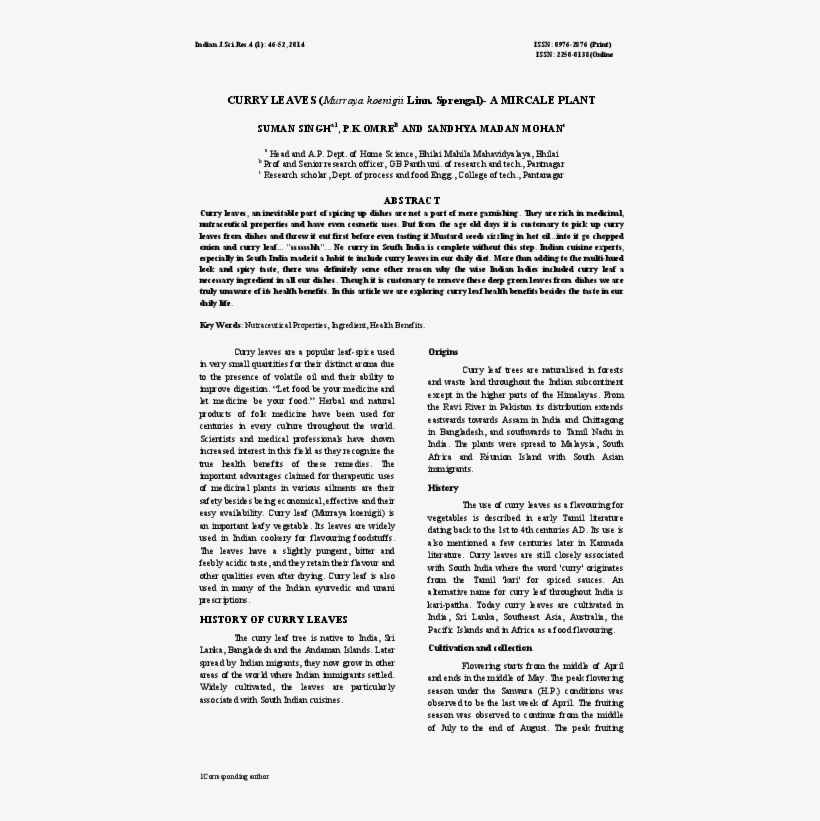 Curry Leaves - Broadcast On Genocide, Page 1, transparent png download