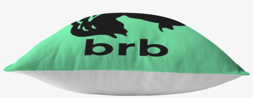 Brb Blue Green - Throw Pillow, transparent png download