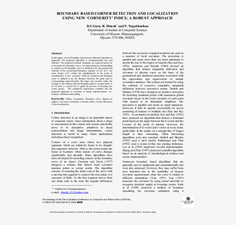 Boundary Based Corner Detection And Localization Using, transparent png download