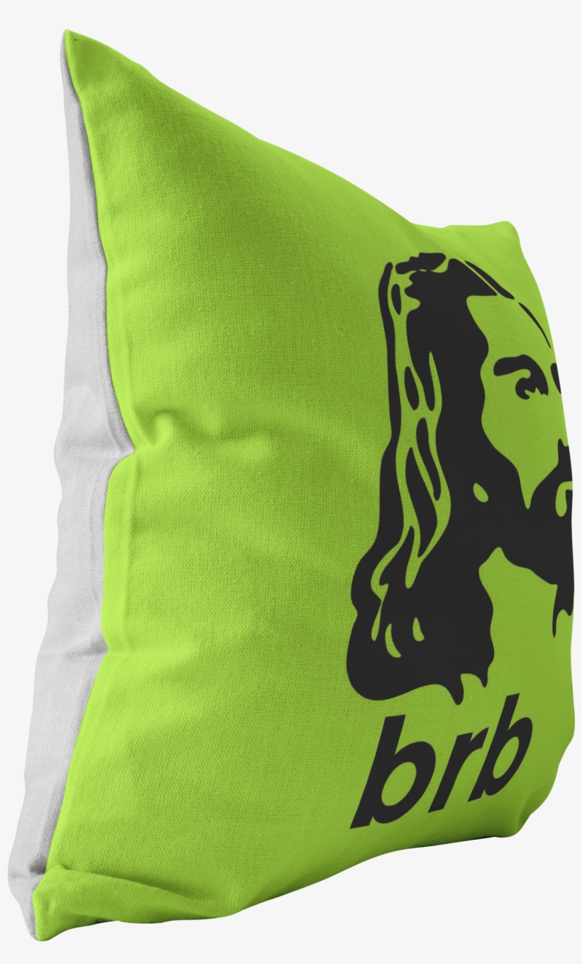 Brb 2 Green - Cushion, transparent png download