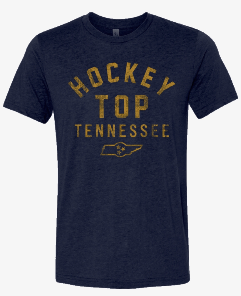 Navy Tri-blend Shirt By Allmade With Golden Yellow - Shirt, transparent png download