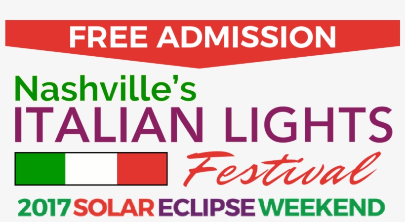 Italian Lights Festival Solar Eclipse Nashville Tn - Graphic Design, transparent png download