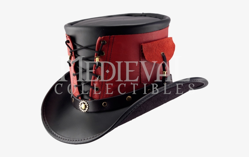 In Steampunk Fashion, Even The Hats Wear Interesting - Top Hat Steampunk Red, transparent png download