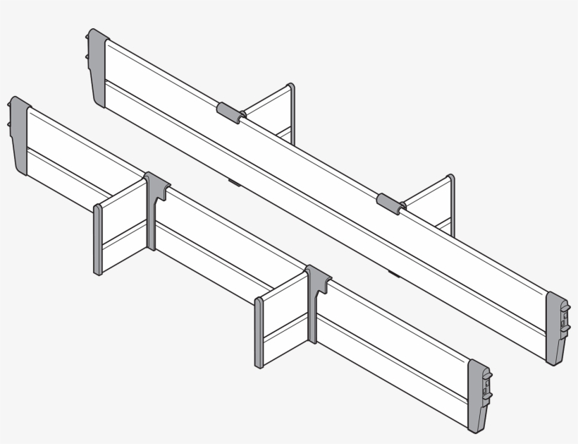 Orga Line Cross Divider Set For Tandembox Plus High - Diagram, transparent png download