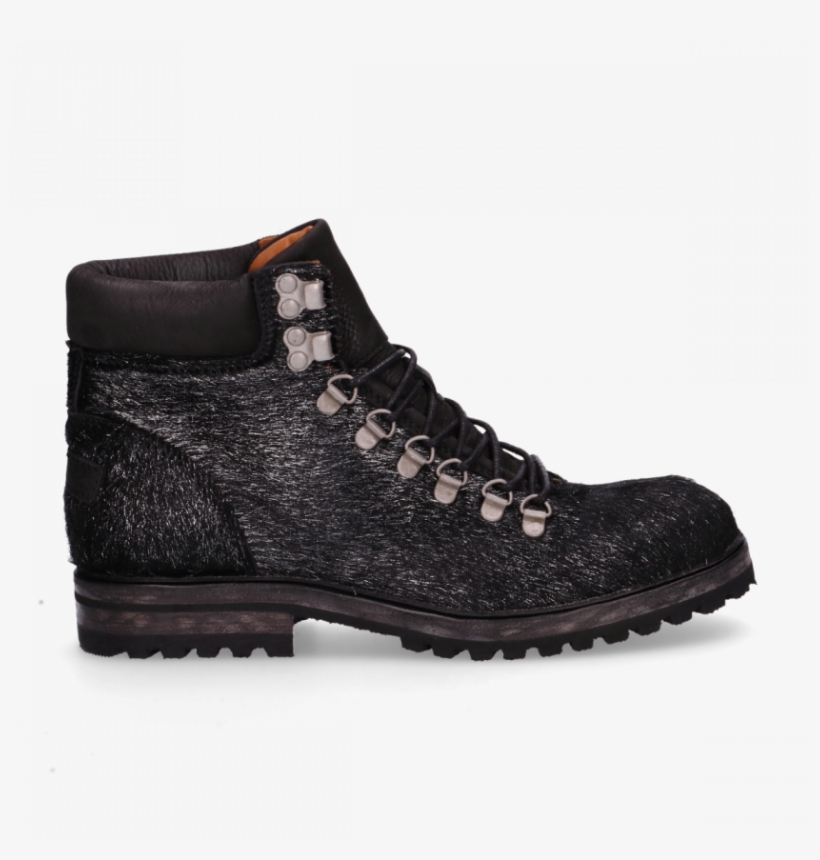 Hiker Boot Lace Up Haircalf Leather Silver Grey - Work Boots, transparent png download
