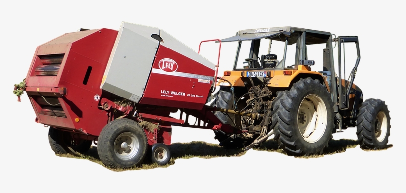 Tractor, Hay, Harvest, Field, Ball, Nature, Harvester - Tractor, transparent png download