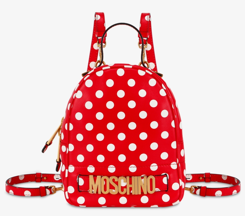 Backpack With Chain And Polka Dots Print - Clothing, transparent png download