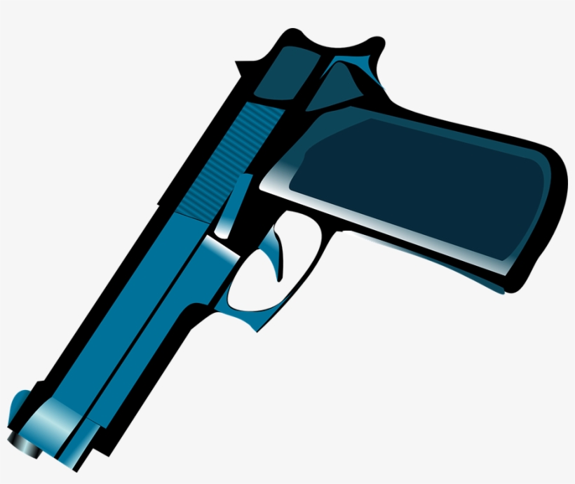 Clip Art Black And White Download Blue Free On Dumielauxepices - Pistola Azul, transparent png download