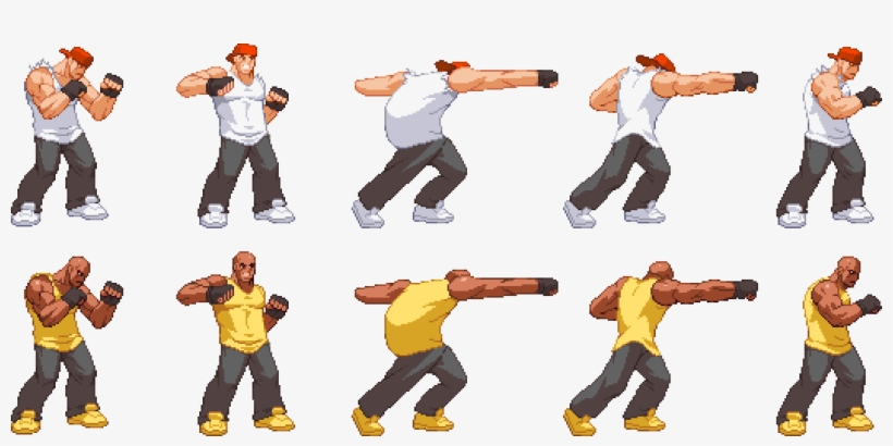 The Same Animation Used For Both Bad Guys - Fat Guy Pixel Art, transparent png download