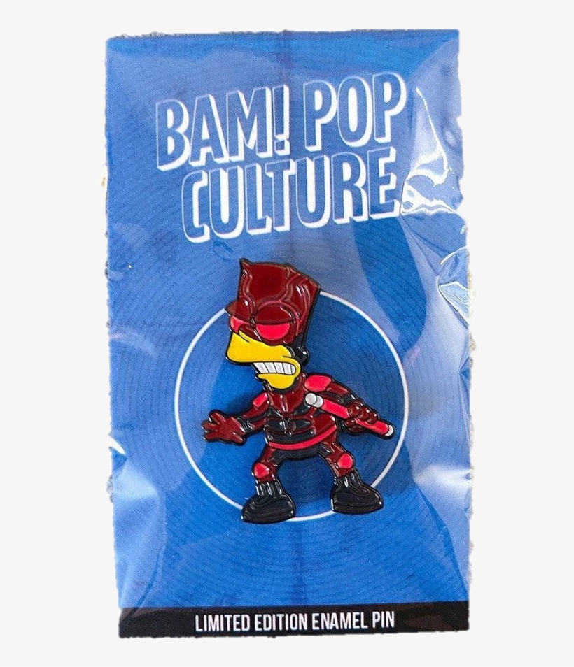 Bam Box Bart Simpson As Daredevil Collectible Pin - Captain America, transparent png download