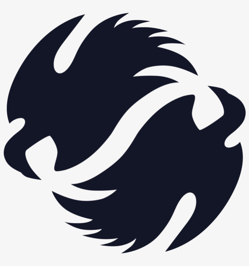 Two Ravens Logo Logo Blue Icon - Illustration, transparent png download