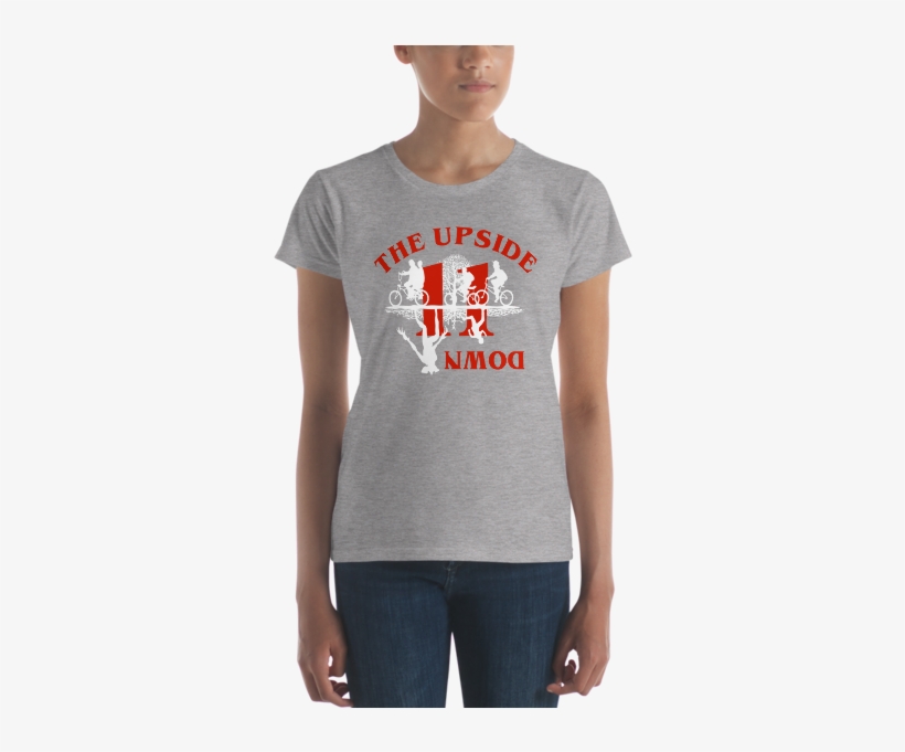 “the Upside Down” Women's Short Sleeve T-shirt - Shirt, transparent png download
