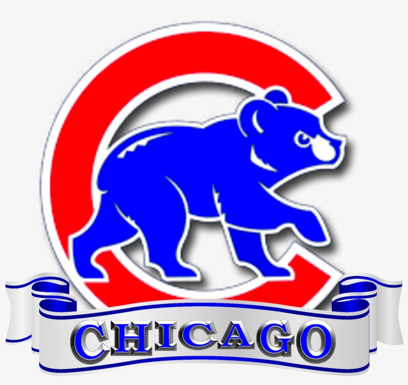 Chicago Cubs Logo, Chicago Cubs Baseball, Cubs Fan, - Cubs Logo With Flag, transparent png download