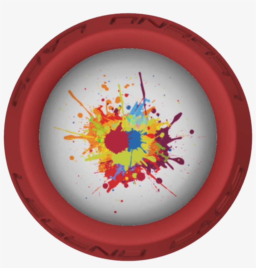 Paint Splatter Lacrosse Stick Red End Cap - Circle, transparent png download