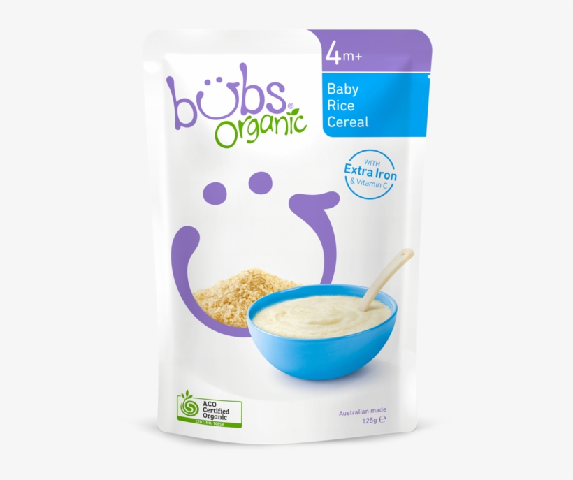 Bubs Organic Baby Rice Cereal, transparent png download