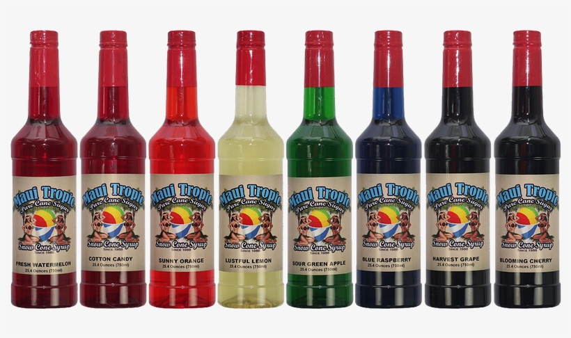 4 Ounce Bottles Of Maui Tropic Snow Cone Syrup With - Punsch, transparent png download