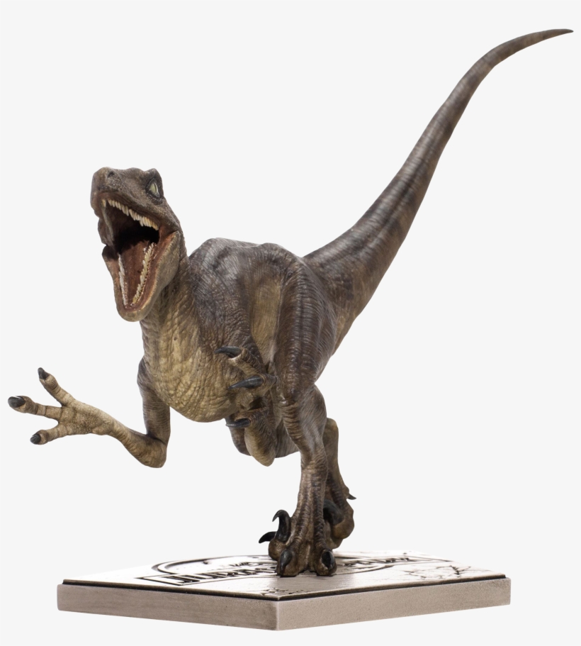 Attacking Velociraptor 1/10th Scale Statue - Iron Studios Jurassic Park Velociraptor, transparent png download