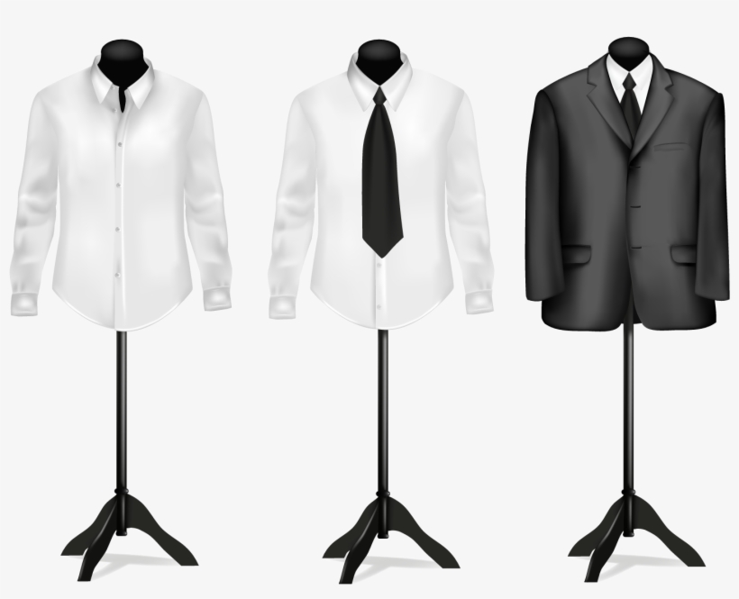 Hand Made & Bespoke Makes The Gentleman - Vector Shirt And Tie, transparent png download